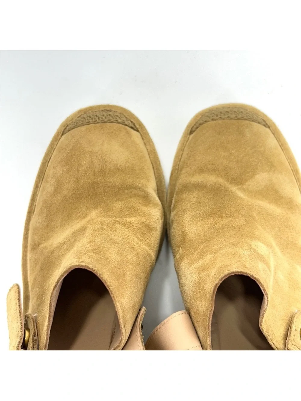 Veronica Beard Seki Tan Suede Espadrille Wedge Slingback Sandals Size 8M